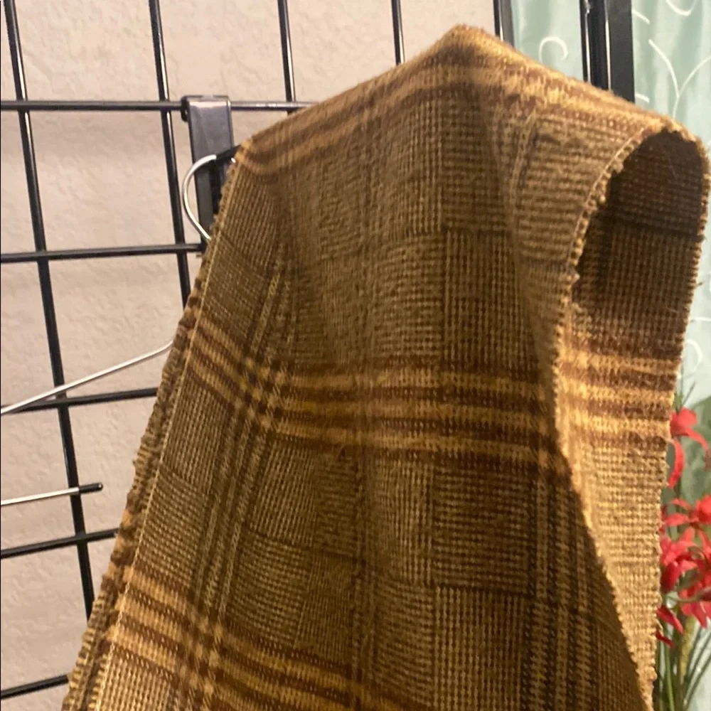 Christian Dior Plaid Scarf in Brown and Tan